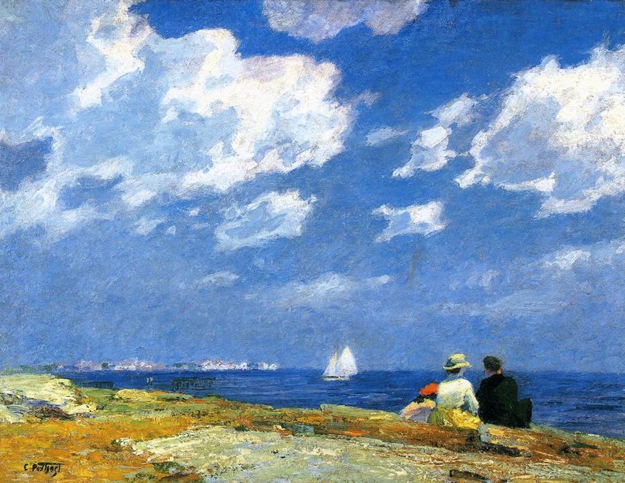 Wikioo.org - The Encyclopedia of Fine Arts - Painting, Artwork by Edward Henry Potthast - Along the Shore