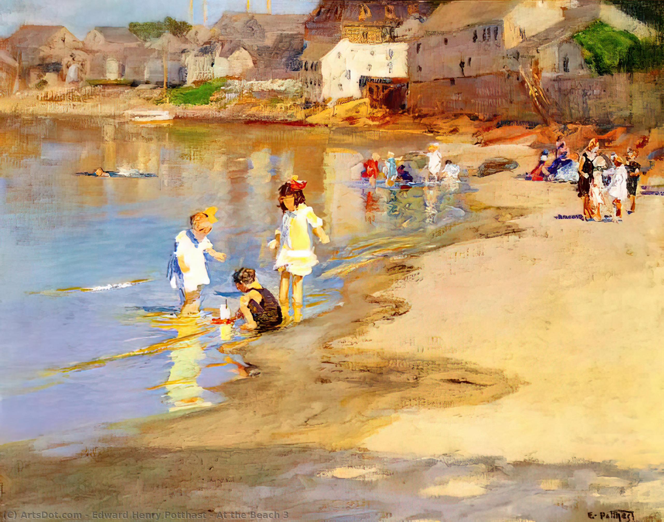 WikiOO.org - Enciclopédia das Belas Artes - Pintura, Arte por Edward Henry Potthast - At the Beach 3