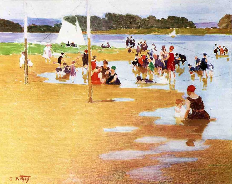 Wikioo.org - Encyklopedia Sztuk Pięknych - Malarstwo, Grafika Edward Henry Potthast - Bathers 1