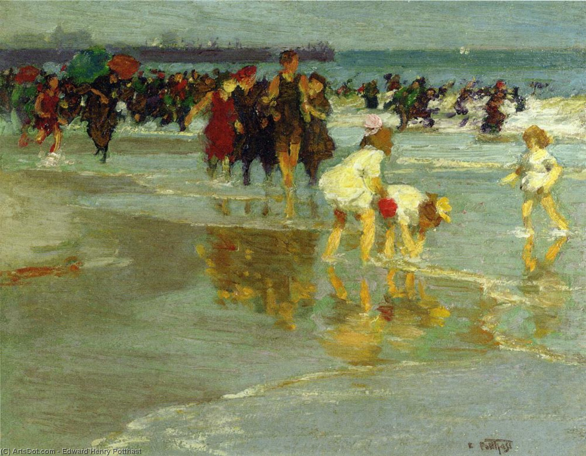 Wikioo.org - The Encyclopedia of Fine Arts - Painting, Artwork by Edward Henry Potthast - Bathers