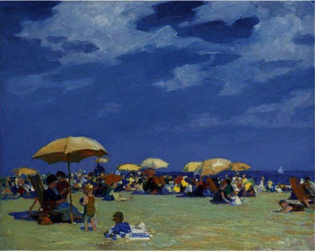 WikiOO.org - Enciklopedija likovnih umjetnosti - Slikarstvo, umjetnička djela Edward Henry Potthast - Beach At Far Rockaway