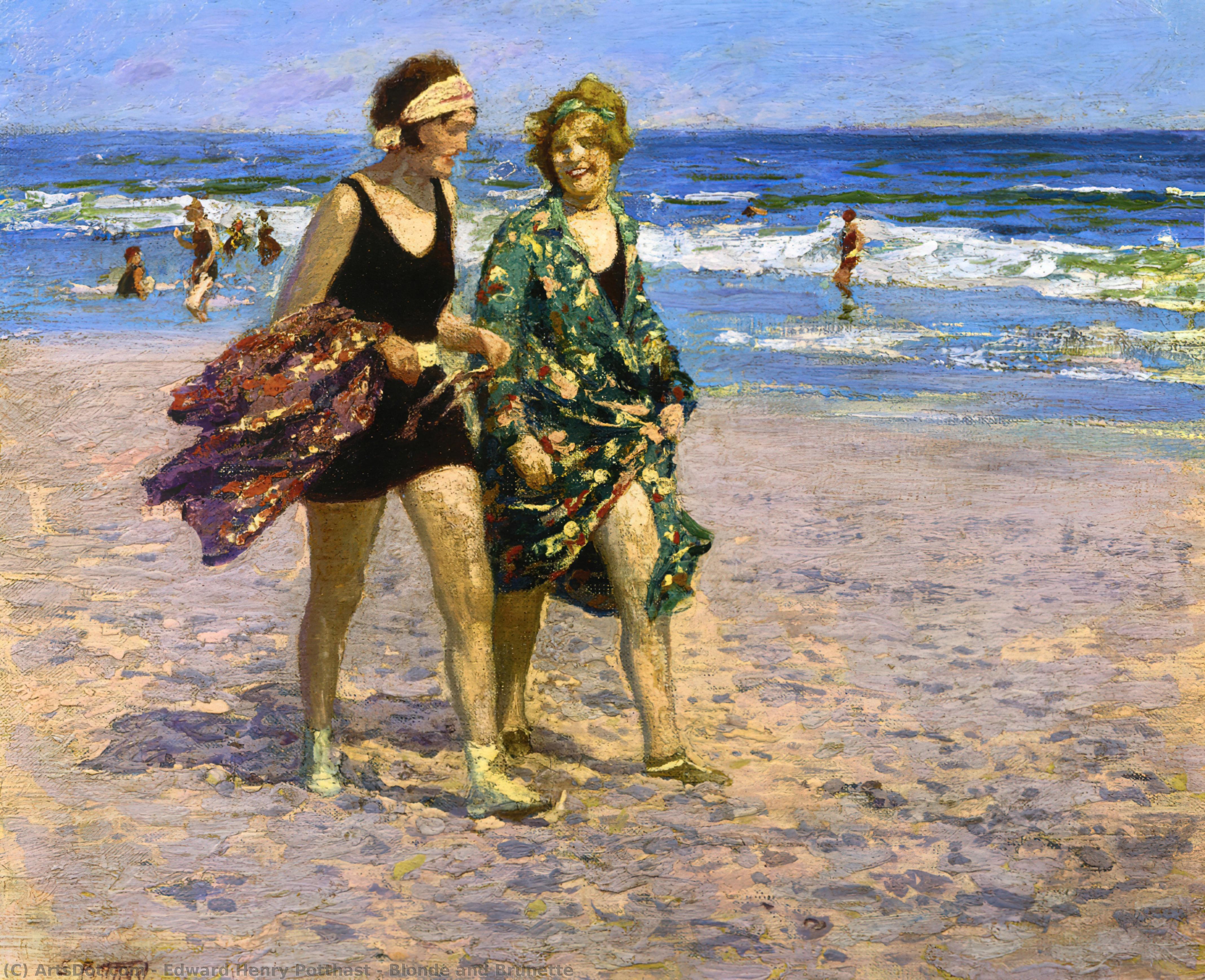 Wikioo.org - The Encyclopedia of Fine Arts - Painting, Artwork by Edward Henry Potthast - Blonde and Brunette