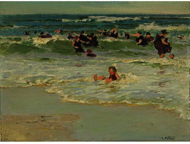 Wikioo.org - The Encyclopedia of Fine Arts - Painting, Artwork by Edward Henry Potthast - Child In Surf