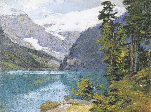 WikiOO.org - Güzel Sanatlar Ansiklopedisi - Resim, Resimler Edward Henry Potthast - Lake Louise, British Columbia