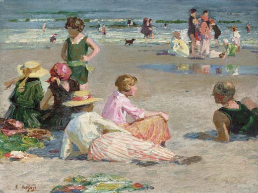 Wikioo.org – La Enciclopedia de las Bellas Artes - Pintura, Obras de arte de Edward Henry Potthast - manhattan playa