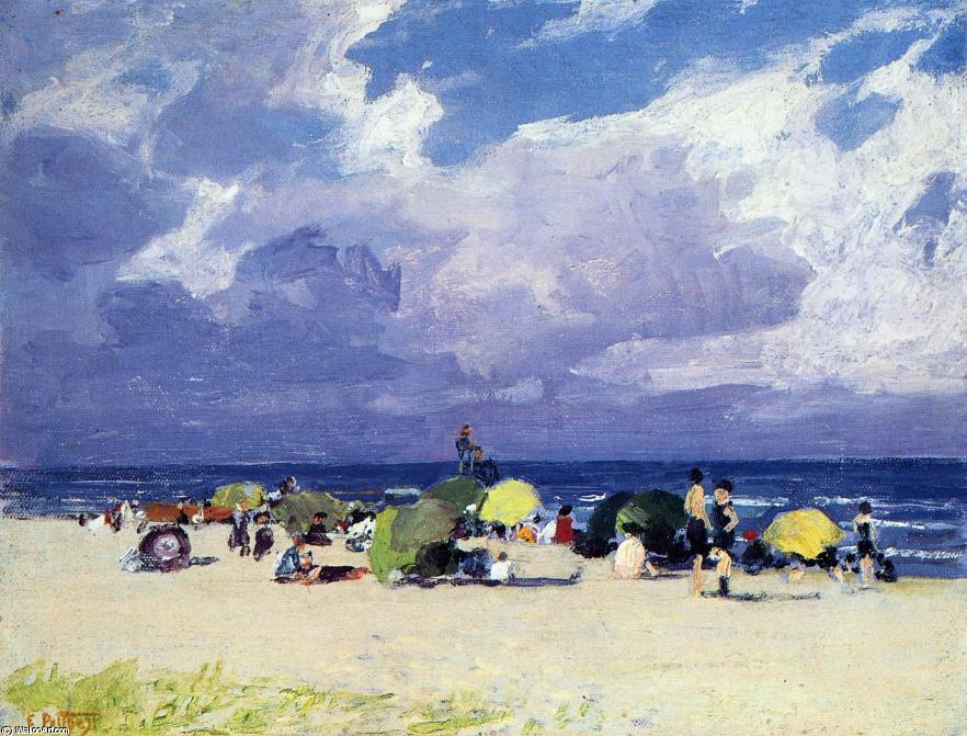 Wikioo.org - The Encyclopedia of Fine Arts - Painting, Artwork by Edward Henry Potthast - Purple Beach Scene