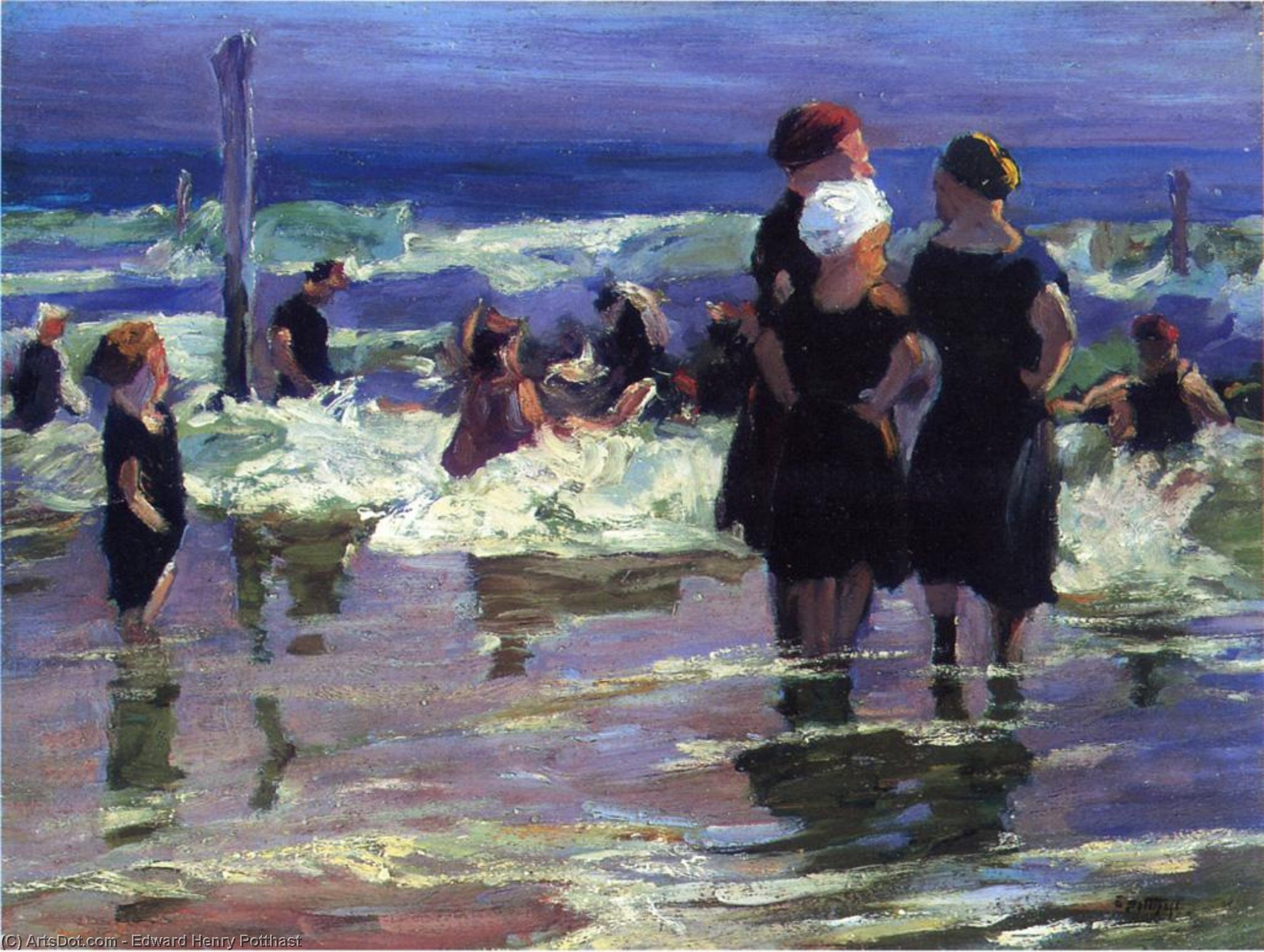 Wikioo.org - The Encyclopedia of Fine Arts - Painting, Artwork by Edward Henry Potthast - The Gossips