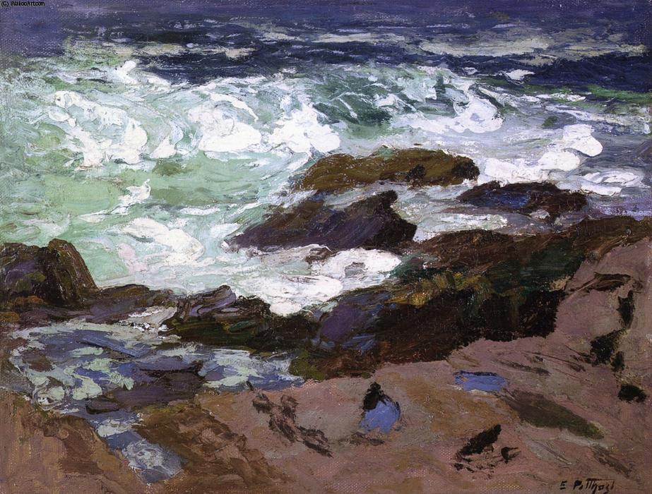 Wikioo.org - The Encyclopedia of Fine Arts - Painting, Artwork by Edward Henry Potthast - Wild Surf, Ogunquit, Maine