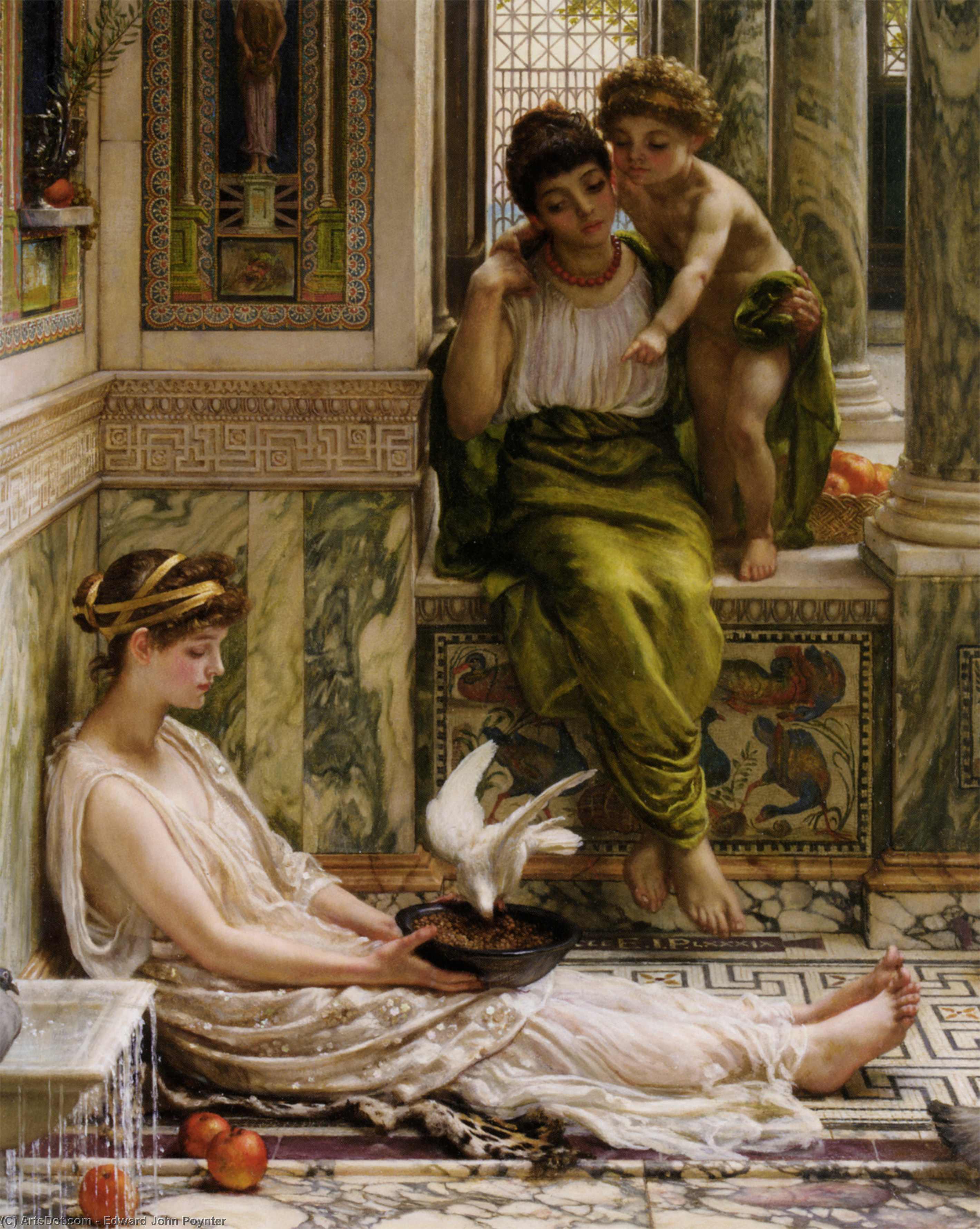 WikiOO.org - Encyclopedia of Fine Arts - Lukisan, Artwork Edward John Poynter - A Corner Of The Villa
