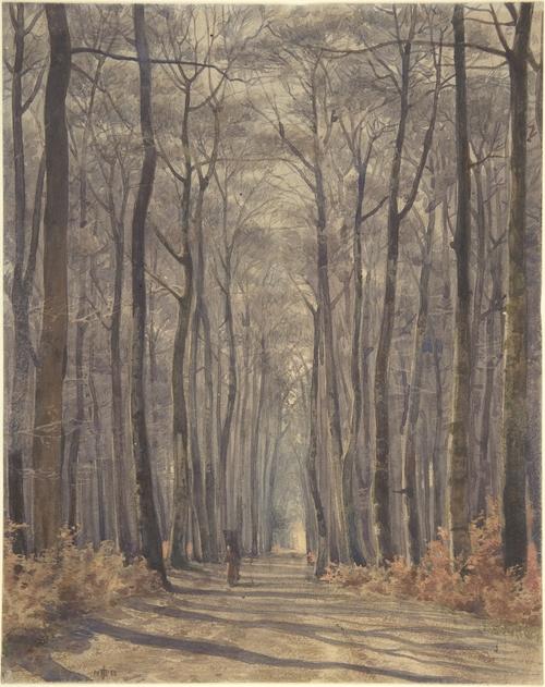 Wikioo.org - The Encyclopedia of Fine Arts - Painting, Artwork by Edward John Poynter - An Allee In The Woods