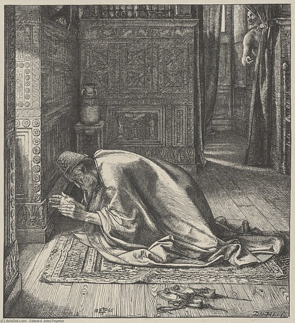 WikiOO.org - Encyclopedia of Fine Arts - Malba, Artwork Edward John Poynter - Daniel's Prayer