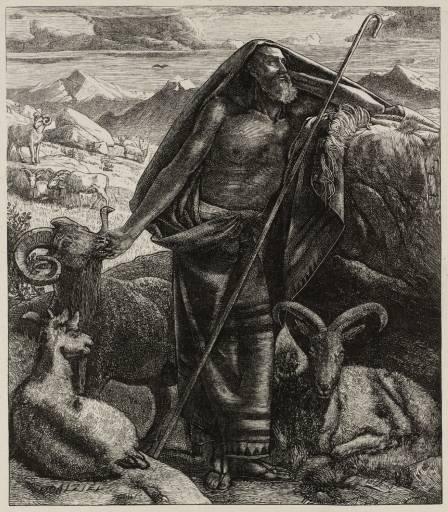 Wikioo.org - The Encyclopedia of Fine Arts - Painting, Artwork by Edward John Poynter - Moses Keeping Jethro's Sheep