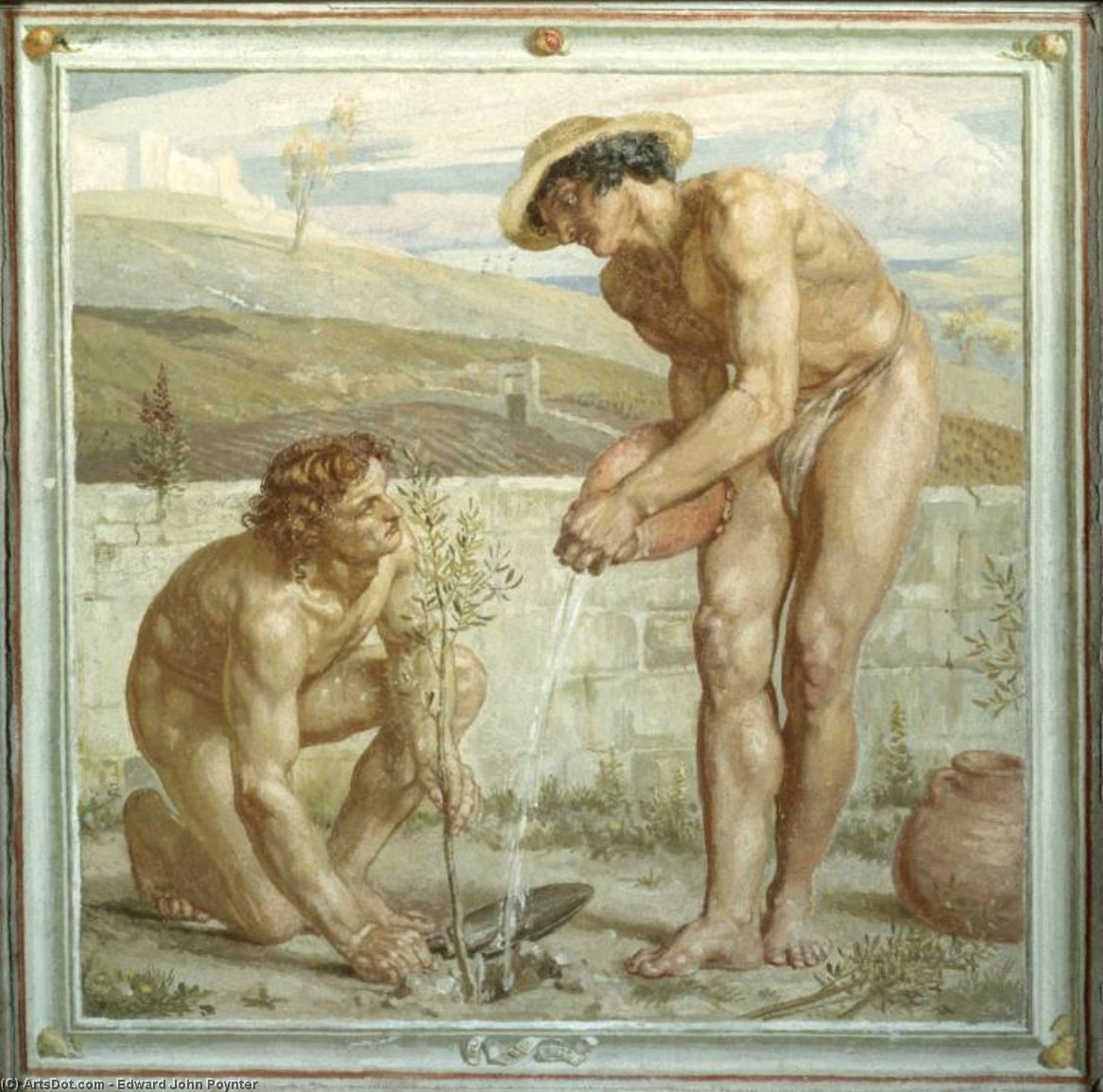 Wikioo.org - The Encyclopedia of Fine Arts - Painting, Artwork by Edward John Poynter - Paul And Apollo