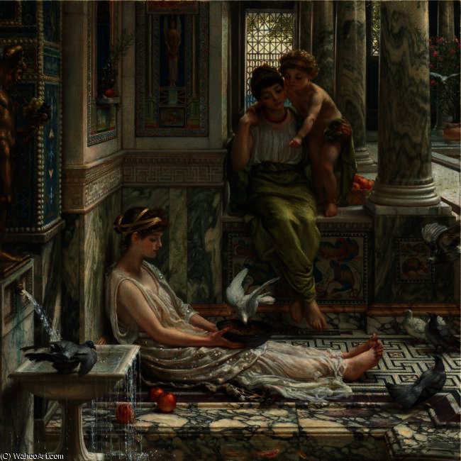 Wikioo.org - The Encyclopedia of Fine Arts - Painting, Artwork by Edward John Poynter - The Corner Of The Villa