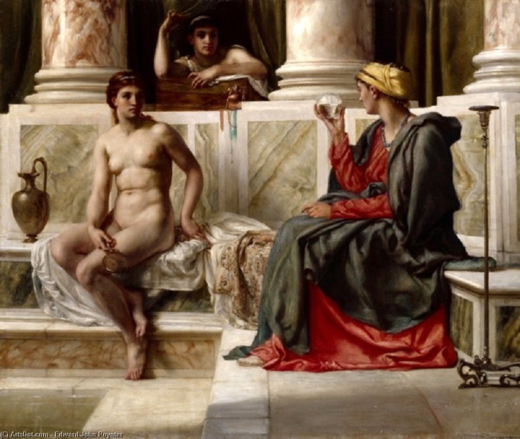 WikiOO.org - Encyclopedia of Fine Arts - Maleri, Artwork Edward John Poynter - The Fortune Teller