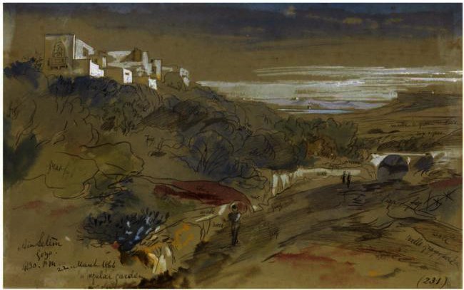 WikiOO.org - אנציקלופדיה לאמנויות יפות - ציור, יצירות אמנות Edward Lear - Ainselim, Gozo