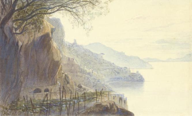 Wikioo.org - The Encyclopedia of Fine Arts - Painting, Artwork by Edward Lear - Amalfi