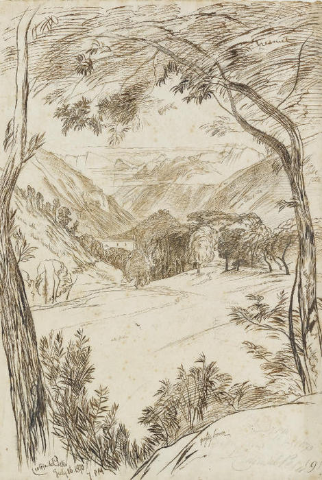 Wikioo.org - The Encyclopedia of Fine Arts - Painting, Artwork by Edward Lear - Certosa Di Pesio