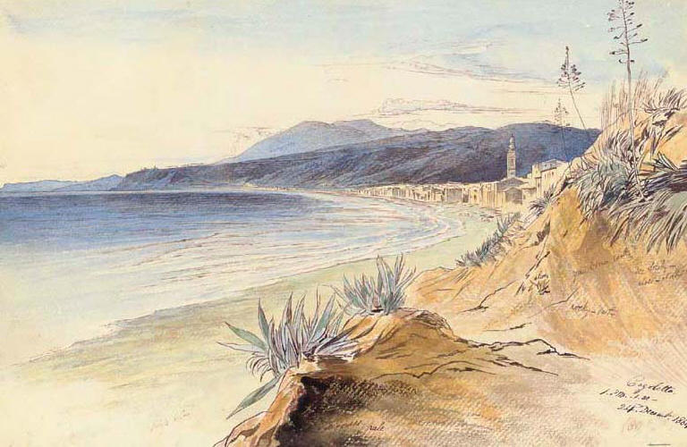 Wikioo.org - The Encyclopedia of Fine Arts - Painting, Artwork by Edward Lear - Cogoleto, Italy