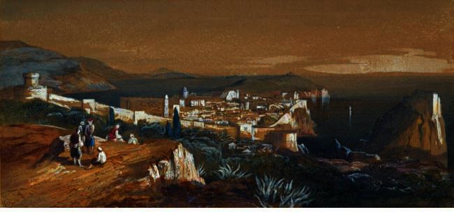 WikiOO.org - Enciclopedia of Fine Arts - Pictura, lucrări de artă Edward Lear - Dubrovnik