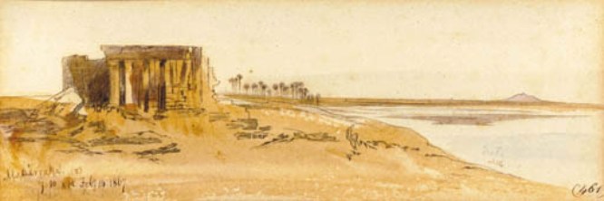 WikiOO.org - Encyclopedia of Fine Arts - Maleri, Artwork Edward Lear - Maharraga, Upper Egypt
