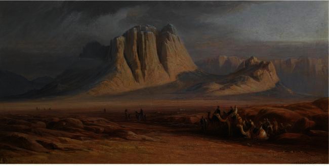 WikiOO.org - אנציקלופדיה לאמנויות יפות - ציור, יצירות אמנות Edward Lear - Mount Sinai