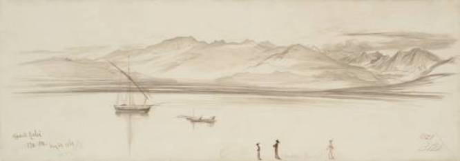 Wikioo.org - The Encyclopedia of Fine Arts - Painting, Artwork by Edward Lear - Opposite Calvi