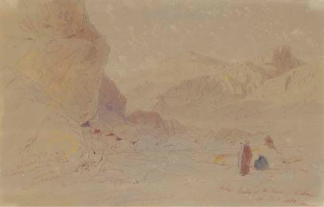 WikiOO.org - Encyclopedia of Fine Arts - Maalaus, taideteos Edward Lear - Thebes, Valley Of The Tombs Of The Kings