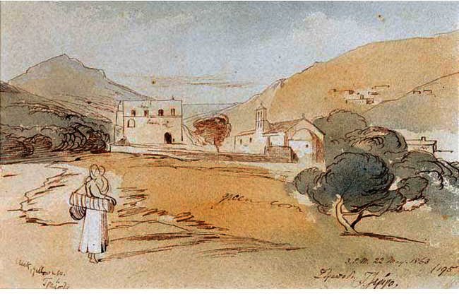 Wikioo.org - The Encyclopedia of Fine Arts - Painting, Artwork by Edward Lear - View Of Cythera, Greece