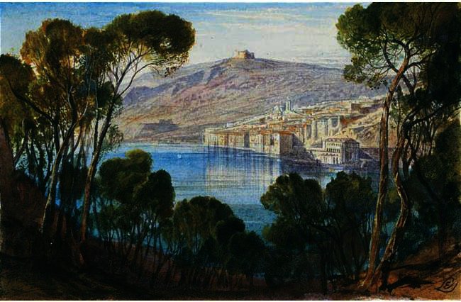 Wikioo.org - The Encyclopedia of Fine Arts - Painting, Artwork by Edward Lear - Villefranche