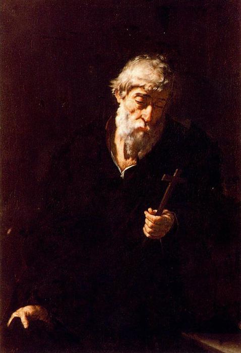 Wikioo.org - สารานุกรมวิจิตรศิลป์ - จิตรกรรม Jusepe De Ribera (Lo Spagnoletto) - A hermit