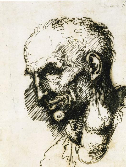 Wikioo.org - The Encyclopedia of Fine Arts - Painting, Artwork by Jusepe De Ribera (Lo Spagnoletto) - Grotesque head