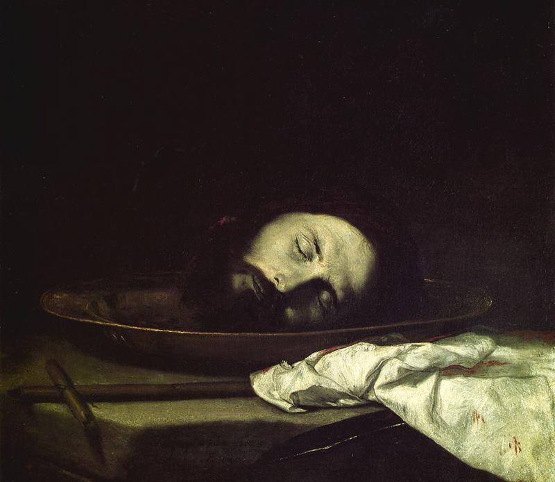 WikiOO.org - Encyclopedia of Fine Arts - Maalaus, taideteos Jusepe De Ribera (Lo Spagnoletto) - Head of the Baptizer