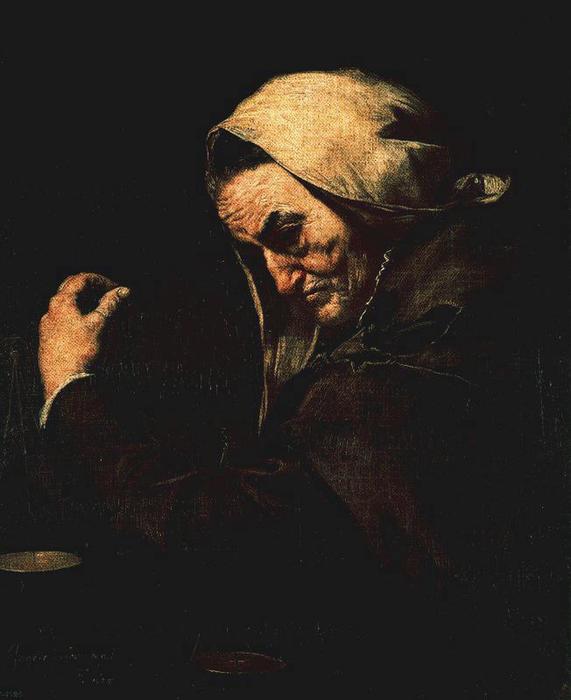 WikiOO.org - Εγκυκλοπαίδεια Καλών Τεχνών - Ζωγραφική, έργα τέχνης Jusepe De Ribera (Lo Spagnoletto) - Old pawnbroker