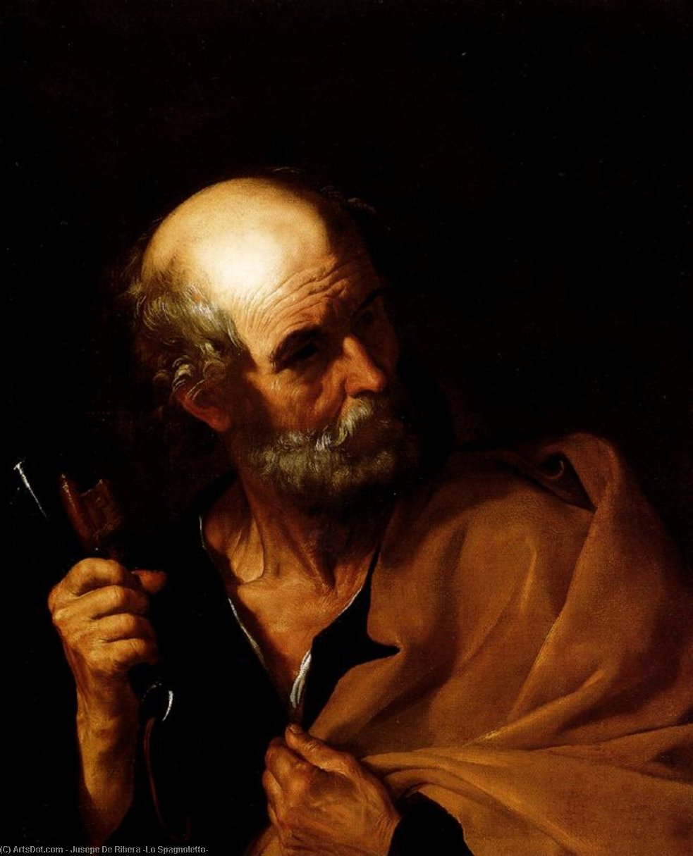 Wikioo.org - The Encyclopedia of Fine Arts - Painting, Artwork by Jusepe De Ribera (Lo Spagnoletto) - St. Peter 4