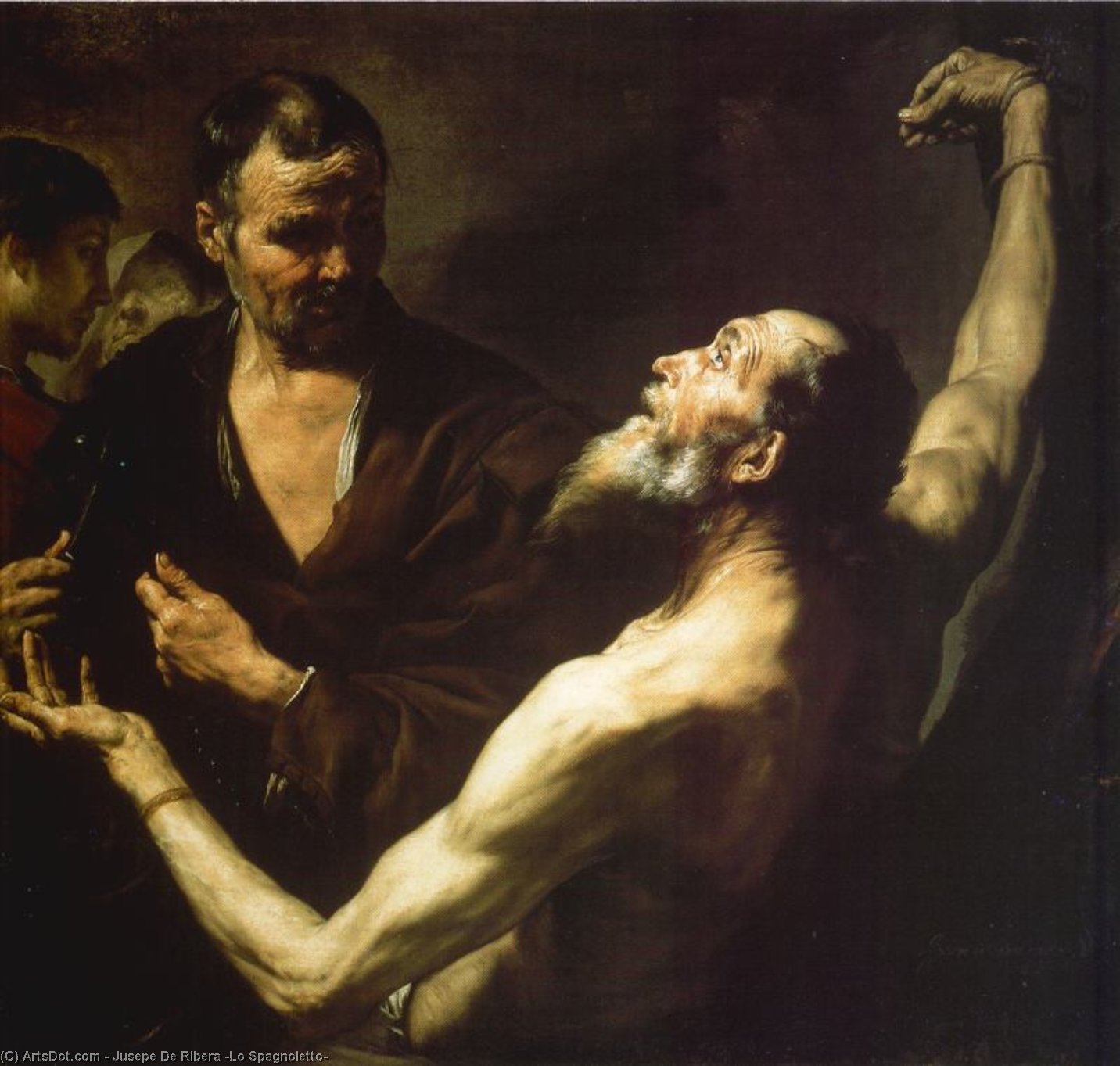 Wikioo.org - The Encyclopedia of Fine Arts - Painting, Artwork by Jusepe De Ribera (Lo Spagnoletto) - The Martyrdom of St. Bartholomew 1