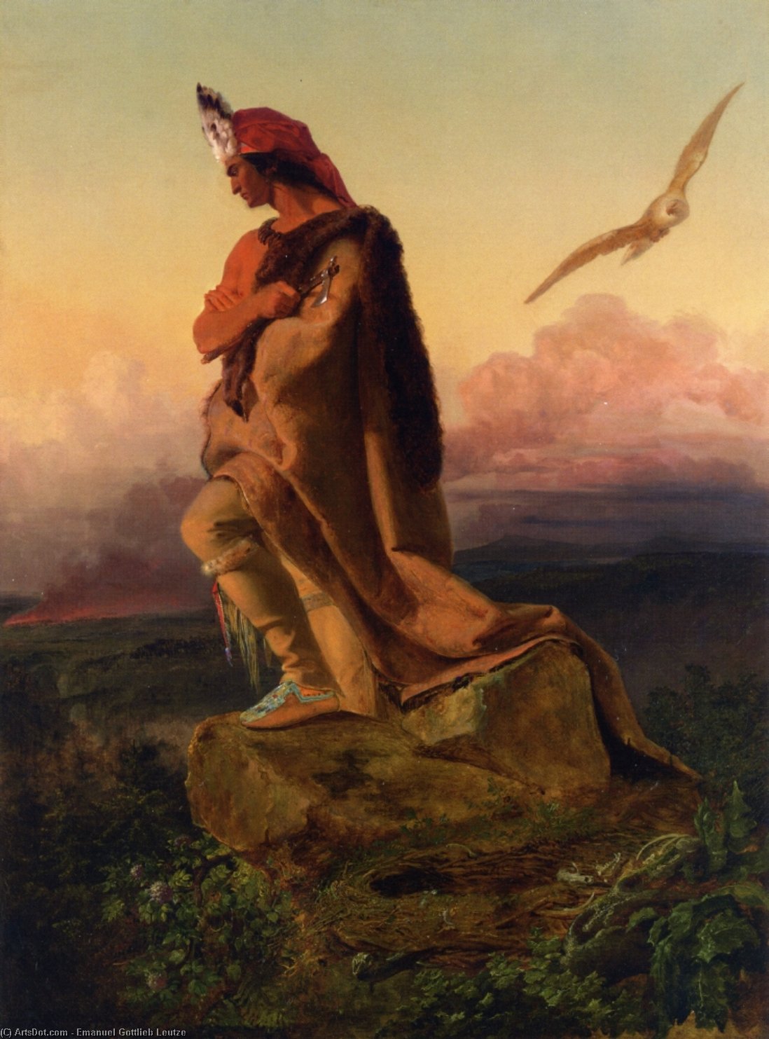 Wikioo.org - The Encyclopedia of Fine Arts - Painting, Artwork by Emanuel Gottlieb Leutze - The Last of the Mohicans