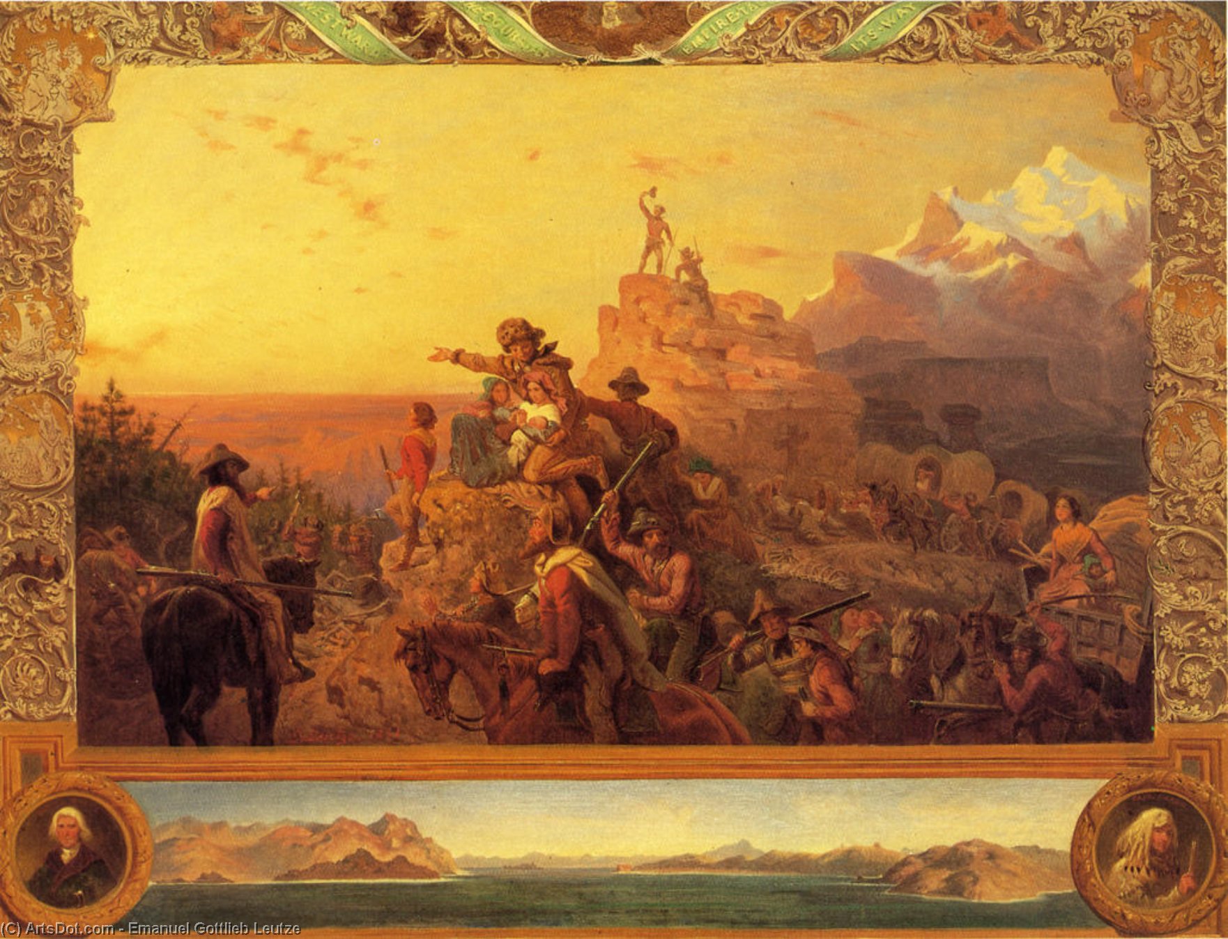 Wikioo.org - The Encyclopedia of Fine Arts - Painting, Artwork by Emanuel Gottlieb Leutze - Westward The Course of Empire Takes Its Way
