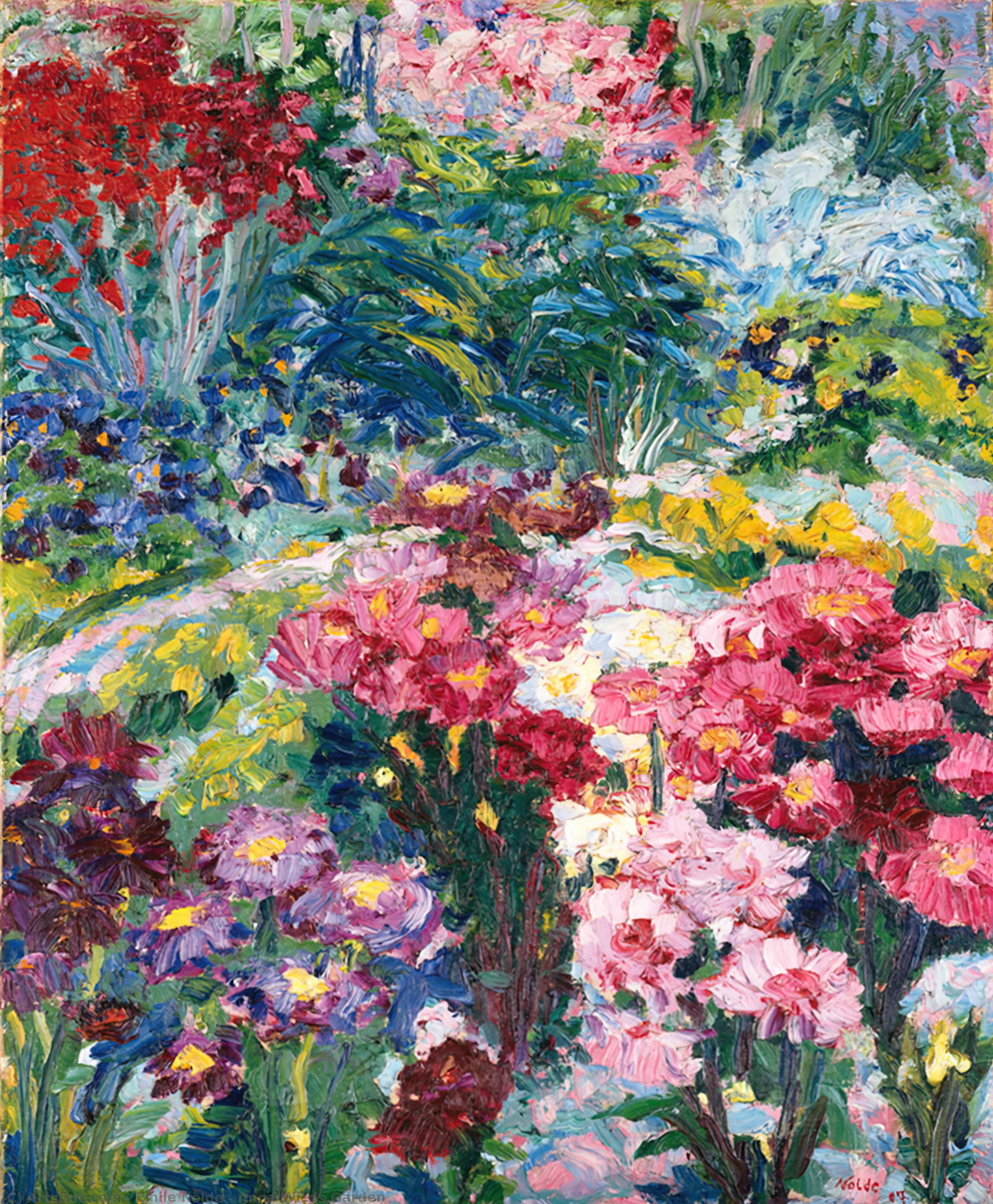 WikiOO.org - אנציקלופדיה לאמנויות יפות - ציור, יצירות אמנות Emile Nolde - Anna Wieds Garden