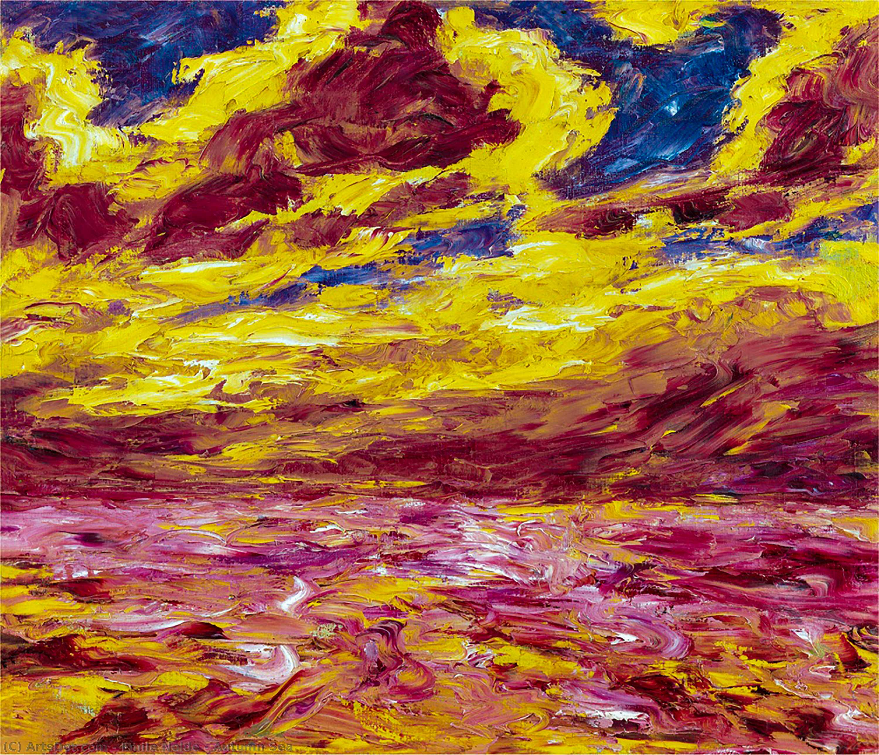 Wikioo.org - Bách khoa toàn thư về mỹ thuật - Vẽ tranh, Tác phẩm nghệ thuật Emile Nolde - Autumn Sea
