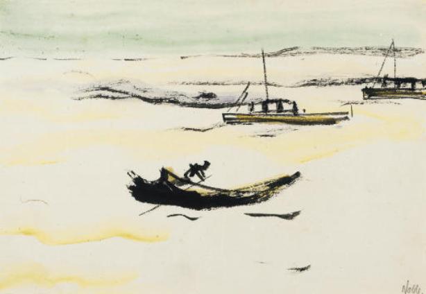 Wikioo.org - สารานุกรมวิจิตรศิลป์ - จิตรกรรม Emile Nolde - Boats