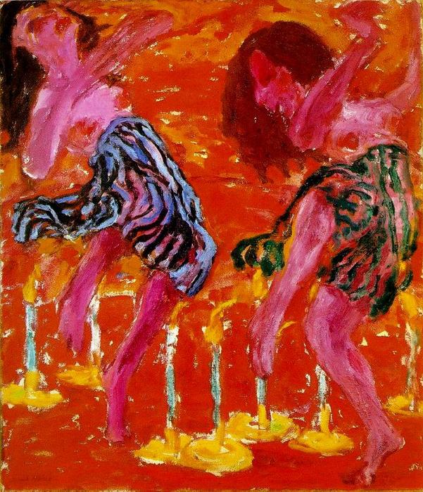 Wikioo.org - The Encyclopedia of Fine Arts - Painting, Artwork by Emile Nolde - Candle Dancers