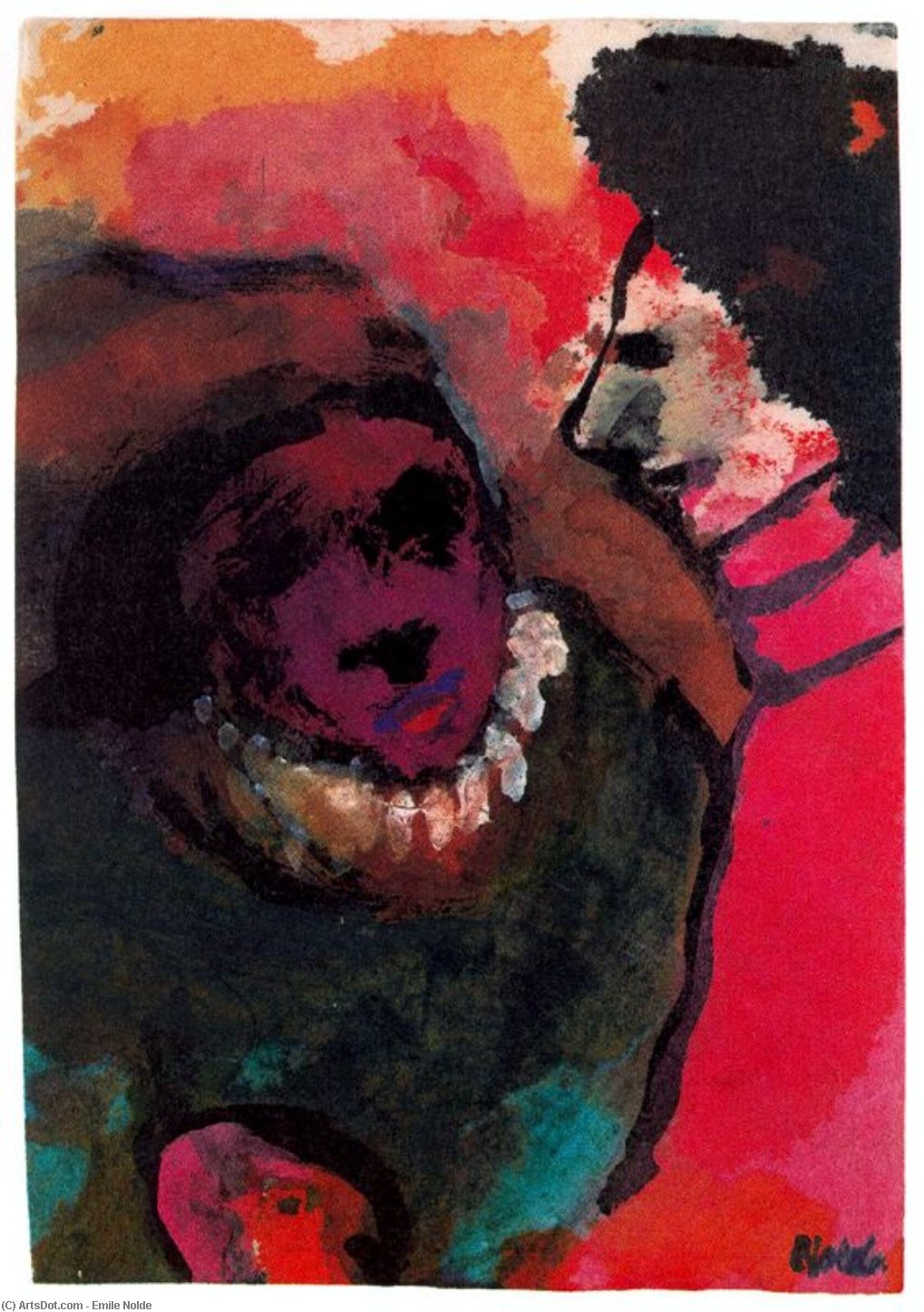 Wikioo.org - The Encyclopedia of Fine Arts - Painting, Artwork by Emile Nolde - Comical Figures