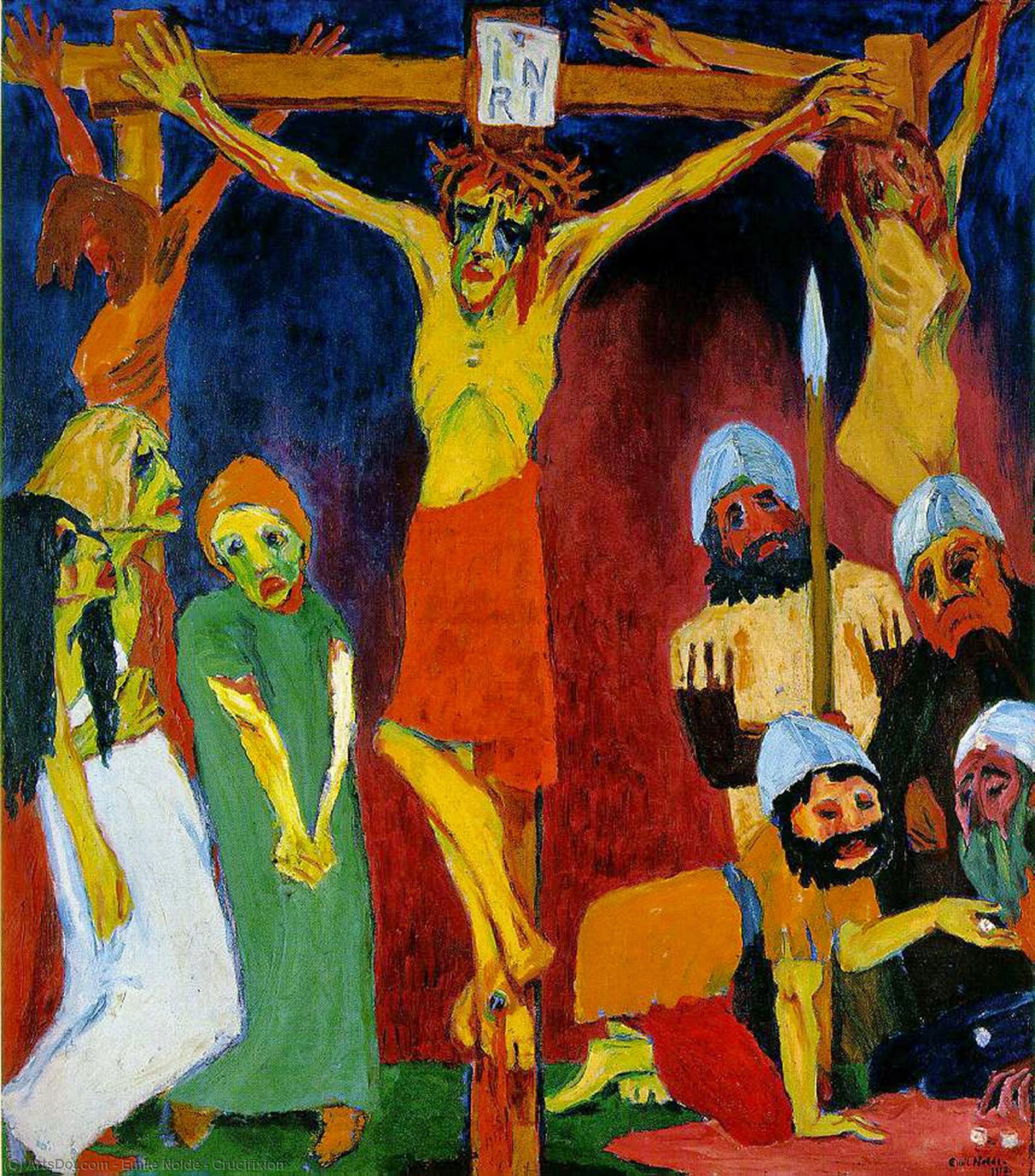 WikiOO.org - Encyclopedia of Fine Arts - Maleri, Artwork Emile Nolde - Crucifixion