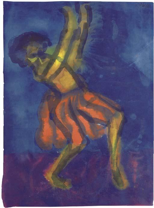 WikiOO.org - Encyclopedia of Fine Arts - Malba, Artwork Emile Nolde - Dancer 1