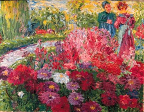Wikioo.org - The Encyclopedia of Fine Arts - Painting, Artwork by Emile Nolde - Flowergarden 1