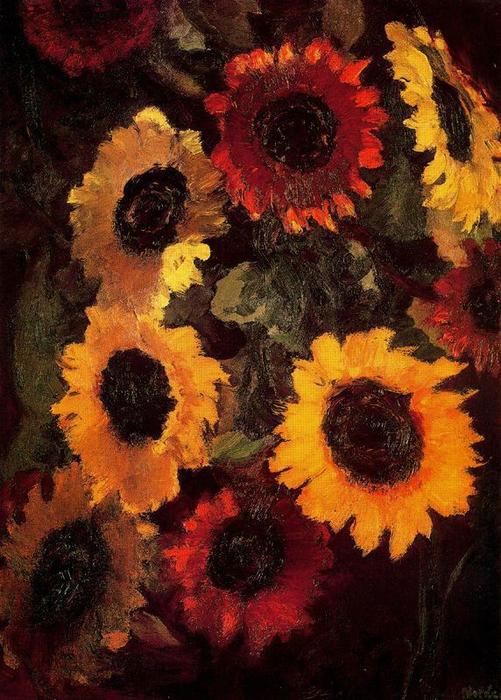 Wikioo.org - The Encyclopedia of Fine Arts - Painting, Artwork by Emile Nolde - Girasoles
