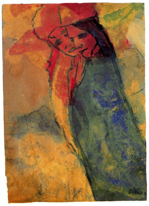 Wikioo.org - The Encyclopedia of Fine Arts - Painting, Artwork by Emile Nolde - Hovering Couple