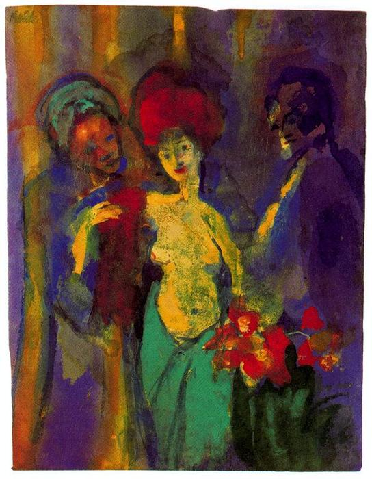 Wikioo.org - The Encyclopedia of Fine Arts - Painting, Artwork by Emile Nolde - In the Dressing Room