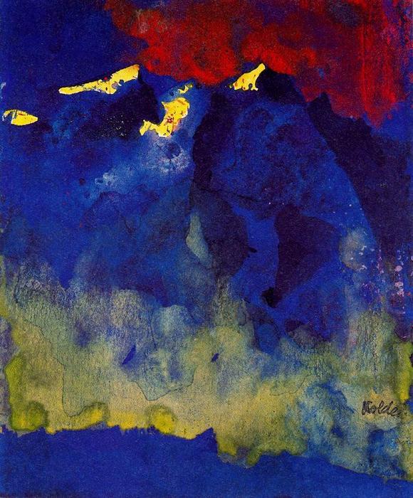 Wikioo.org - The Encyclopedia of Fine Arts - Painting, Artwork by Emile Nolde - Mountains